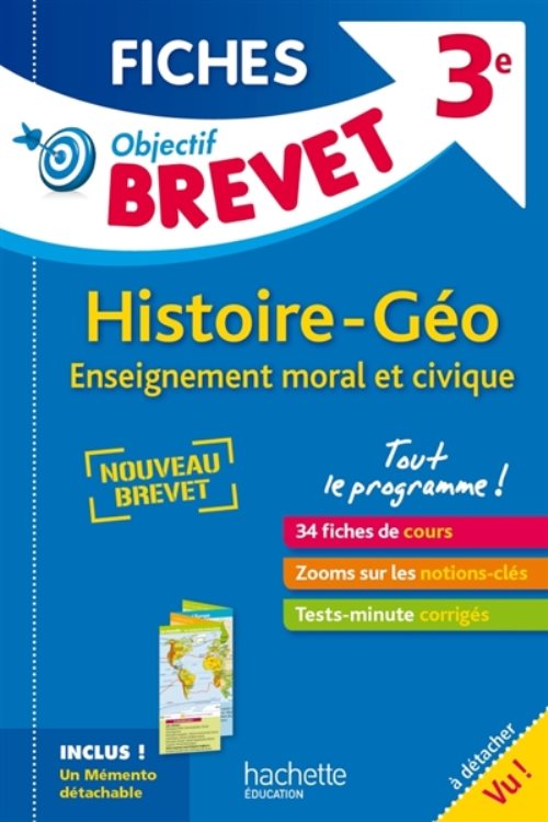 Objectif brevet 3e - fiches detachables histoire-geographie-emc