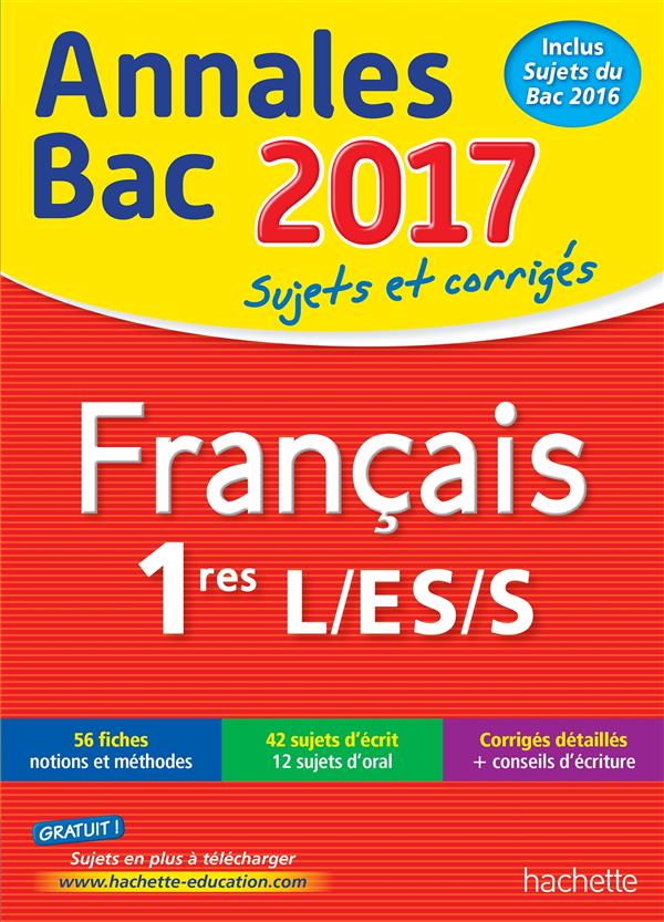 Annales bac 2017 - francais 1eres