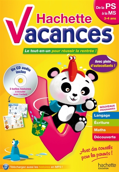 Hachette vacances - de ps a ms 3/4 ans