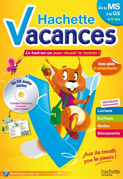 Hachette vacances - de ms a gs 4/5 ans