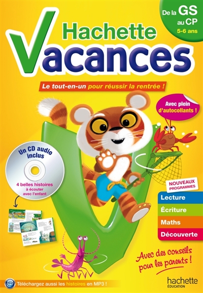 Hachette vacances - de gs a cp - 5/6 ans
