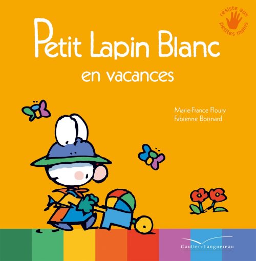 Petit lapin blanc en vacances