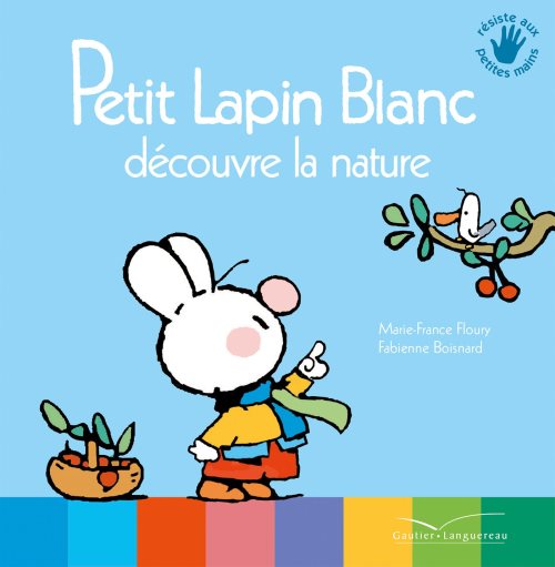 Petit lapin blanc decouvre la nature