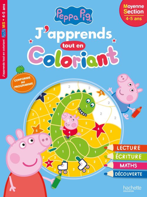 Peppa pig j'apprends tout en coloriant ms