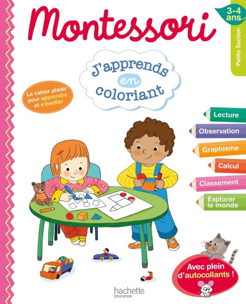 Montessori j'apprends tout en coloriant ps