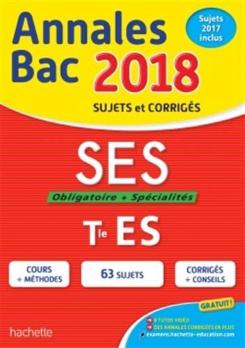 Annales bac 2018 ses term es