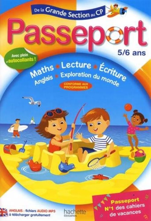 Passeport cahier de vacances 2019 - de la gs au cp - 5/6 ans