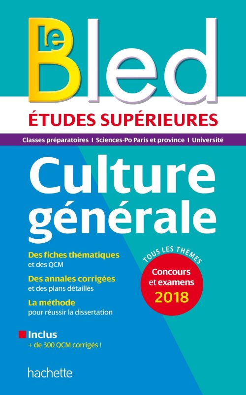 Bled etudes superieures culture generale, examen et concours 2018
