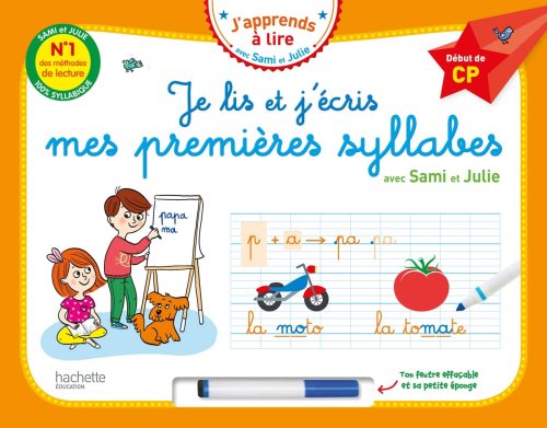 Je lis et j'ecris mes premieres syllabes avec sami et julie - debut de cp (livre-ardoise)