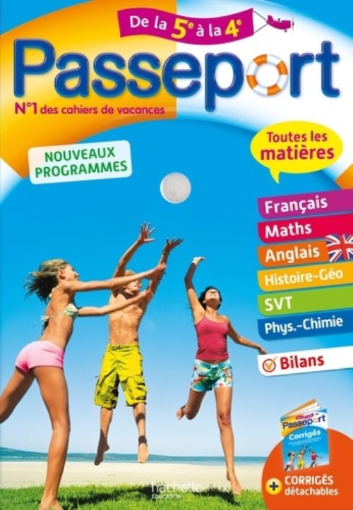 Passeport - toutes les matieres de la 5e a la 4e - cahier de vacances 2021