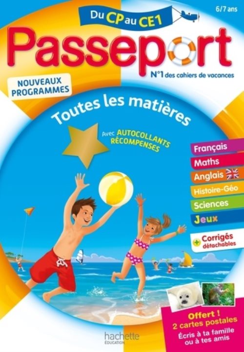 Passeport cahier de vacances 2020 - toutes les matieres du cp au ce1 - 6/7 ans