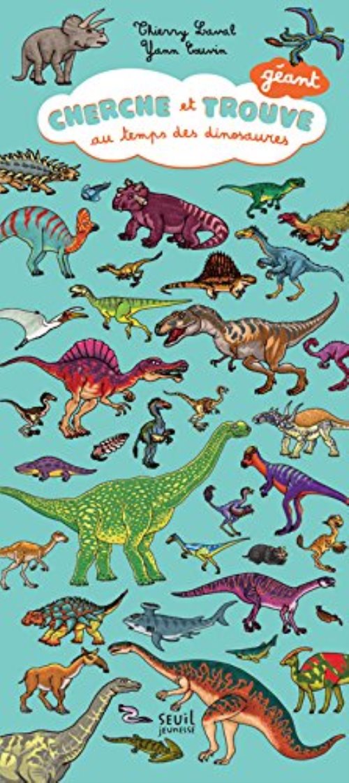 Cherche et trouve geant au temps des dinosaures