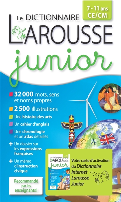 Larousse dictionnaire junior 7/11 ans - version plus