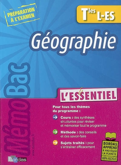 Memobac essentiel geog t l es