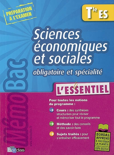 Memobac essentiel ses ter es