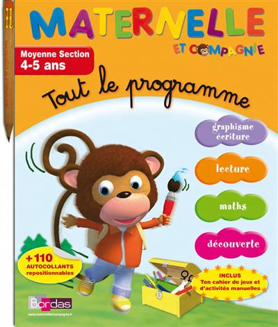 Maternelle et compagnie tout le programme moyenne section 4-5 ans + crayon