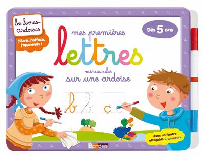 Mes premieres lettres minuscules sur une ardoise