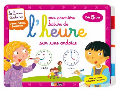 Ma premiere lecture de l'heure sur une ardoise