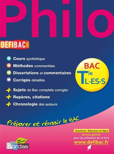 Defibac cours/methodes/exos philosophie terminales l-es-s