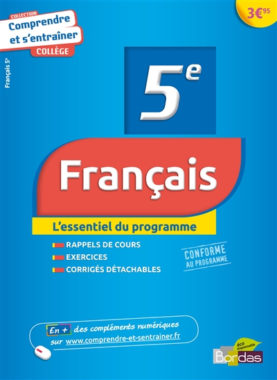 Comprendre et s'entrainer college francais 5e