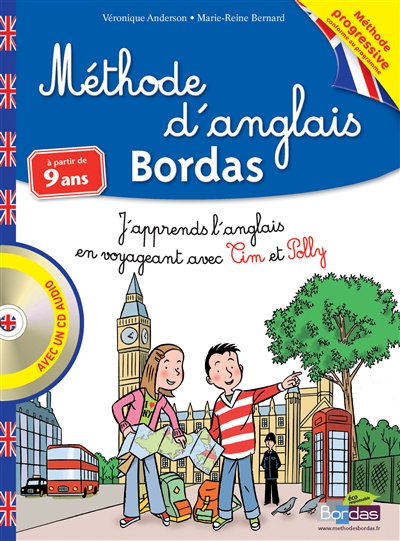 Methode d'anglais bordas a partir de 9 ans avec un cd audio