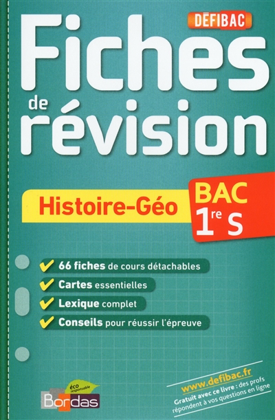 Defibac fiches de revision histoire-geo 1ere s