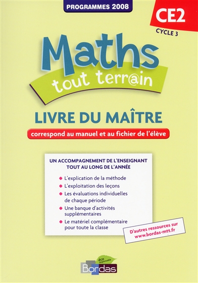 Maths tout terrain ce2 2013 livre du maitre