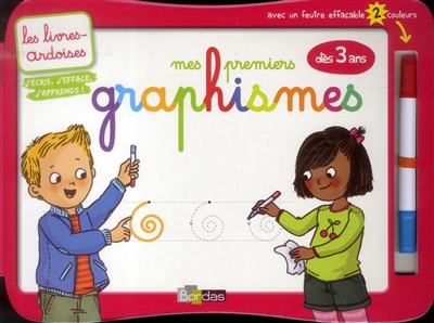 Les livres-ardoises - mes premiers graphismes avec 1 feutre effacable 2 couleurs