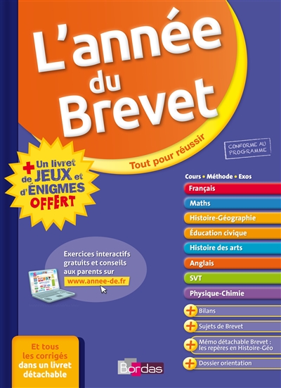 Annee du brevet 3e + livret je