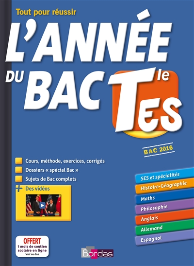 Annee du bac terminale es