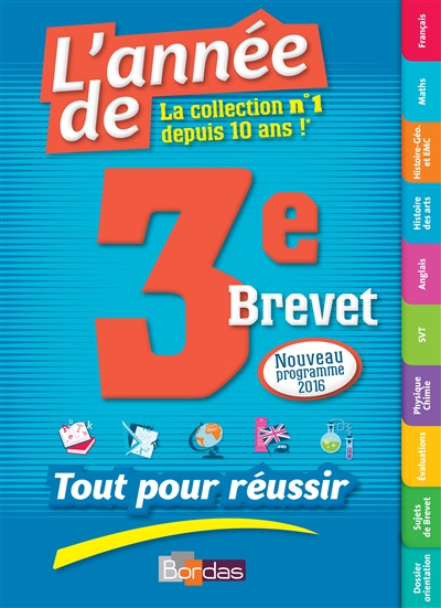 L'annee de 3e brevet tout pour reussir
