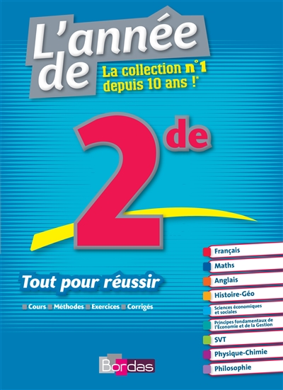L'annee de 2de tout pour reussir