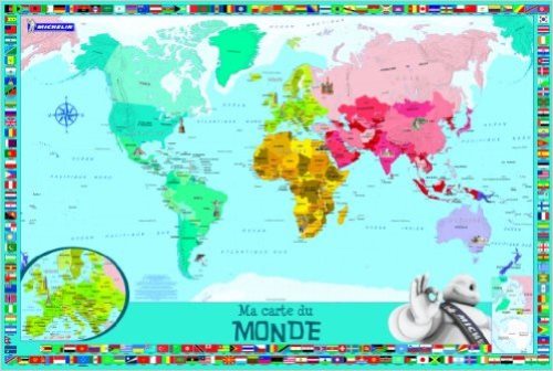 Carte planishpere monde