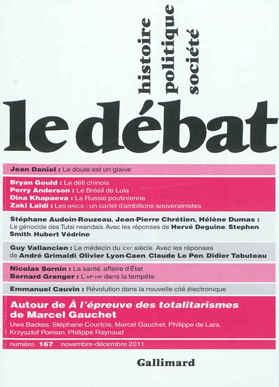 Le debat n167 (novembre-decembre 2011)