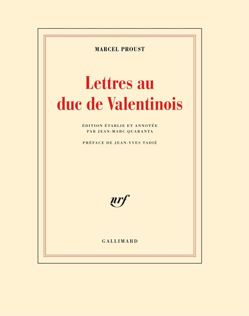 Lettres au duc de valentinois