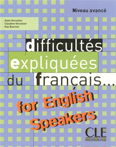 Difficultes du francais for english speakers