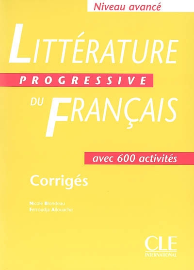 Litterature progressive du francais corriges
