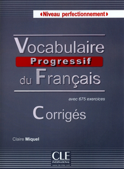 Corriges vocabulaire progressif du francais perfectionnement