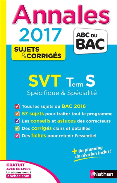 Annales bac 2017 svt terminale s spe& spe