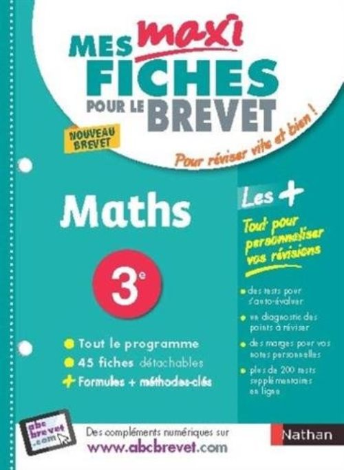 Mes maxi fiches brevet maths 3e - vol02