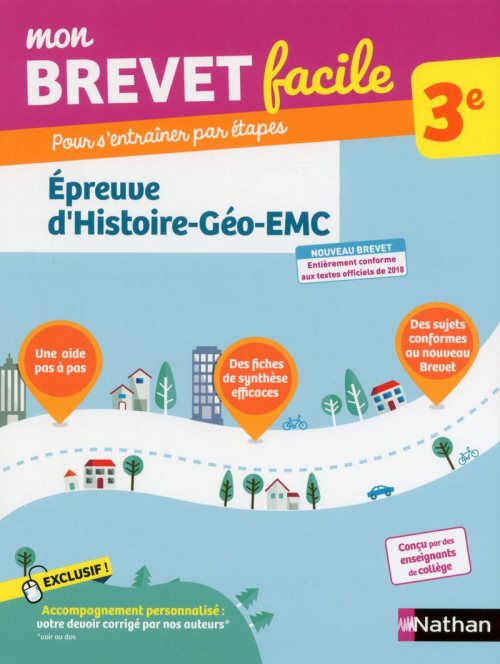 Mon brevet facile - epreuve d'histoire geographie emc 3e - vol04