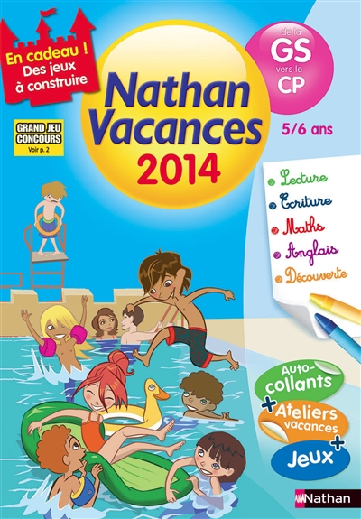 Cahier de vacances 2014 maternelle gs vers cp 5/6 ans
