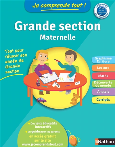 Je comprends tout ! grande section maternelle