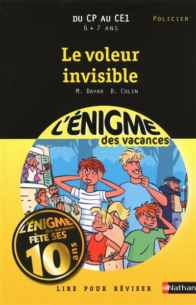 L'enigme des vacances du cp au ce1 6/7 ans le voleur invisible