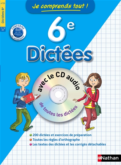 Je comprends tout dictees 6e avec cd