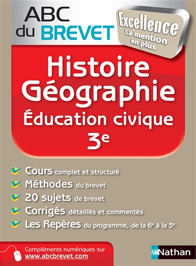 Abc excellence brevet hist/geo 3e