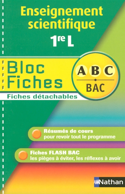 Bloc fiches abc bac enseignement scientifique 1re l n05