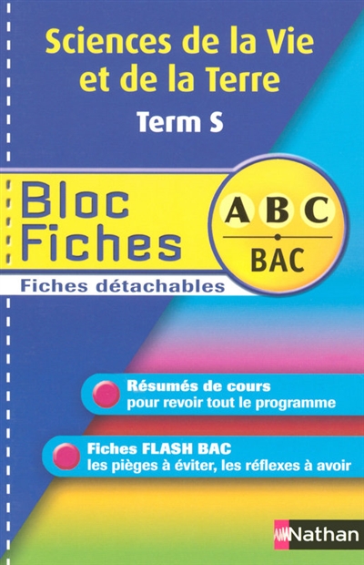 Bloc fiches abc bac sciences de la vie et de la terre terminale s n10