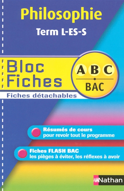Bloc fiches abc bac philosophie terminales l-es-s n11