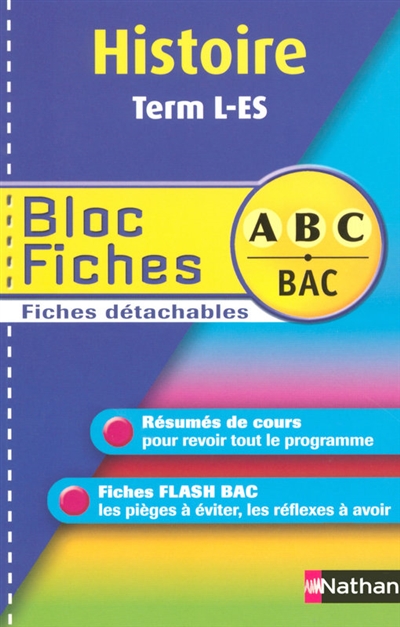 Bloc fiches abc bac histoire terminales l es n13